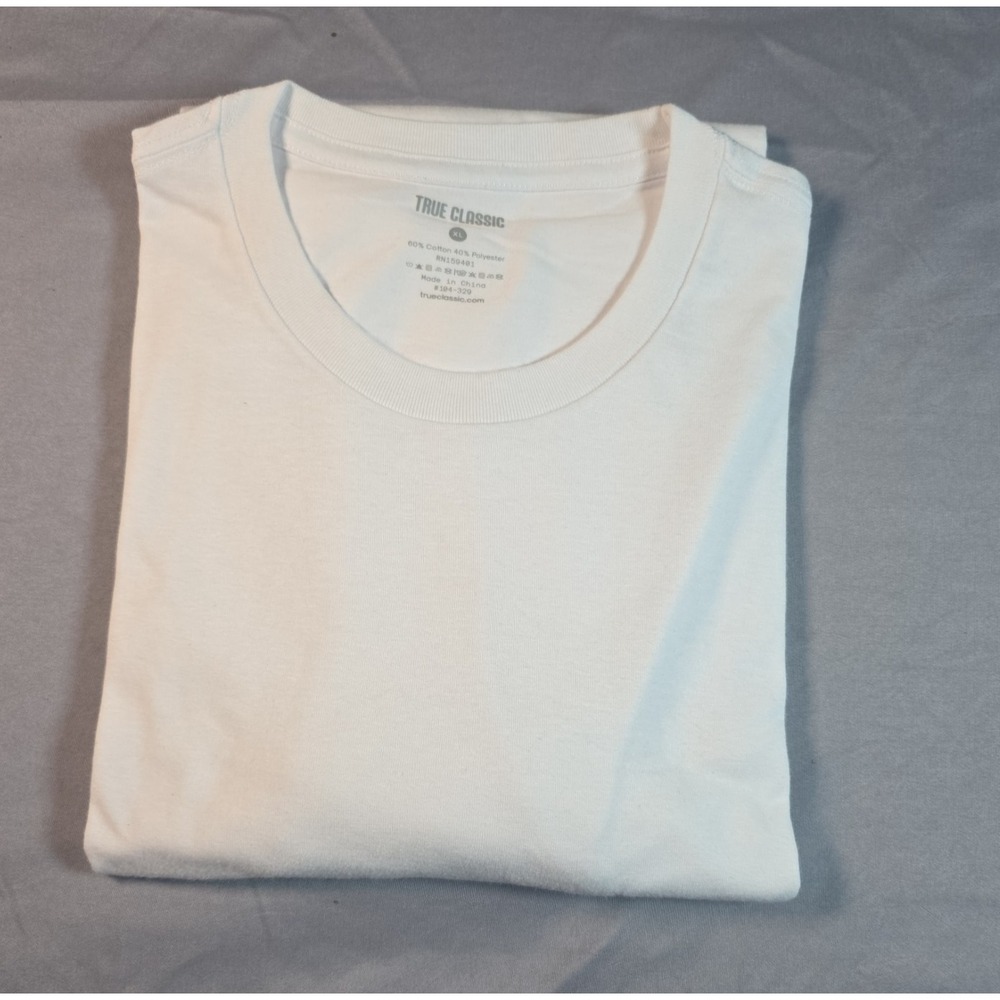 True Classic White Crew Neck XL Extra Large